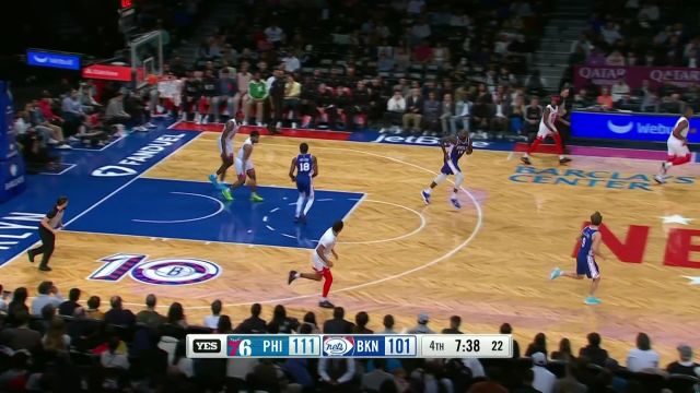 【2023年04月10日 76人vs篮网集锦】米尔顿抢断托马斯长传前场 麦克朗轻松扣篮笑纳2分