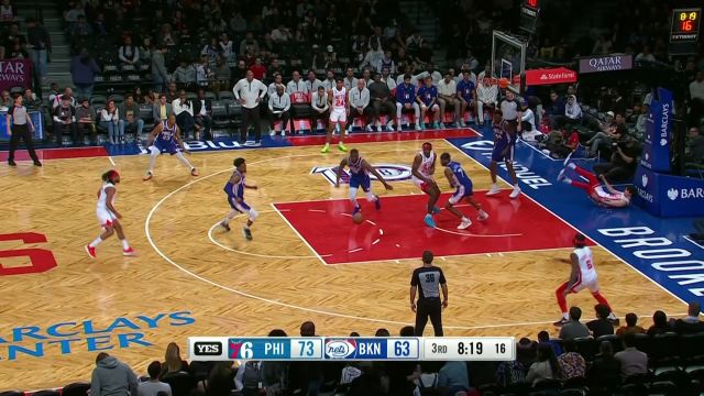 【2023年04月10日 76人vs篮网集锦】76人vs篮网五佳球