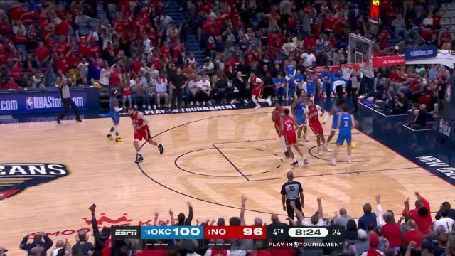 【2023年04月13日 雷霆vs鹈鹕集锦】久旱逢甘霖！麦科勒姆末节飚中本场首记三分球