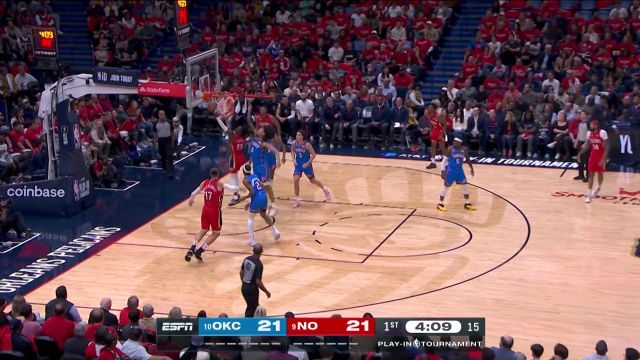 【2023年04月13日 雷霆vs鹈鹕集锦】五人推防无人防守？亚历山大趁其不备飚中追身三分