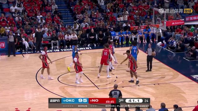 【2023年04月13日】雷霆vs鹈鹕第3节中文解说回放