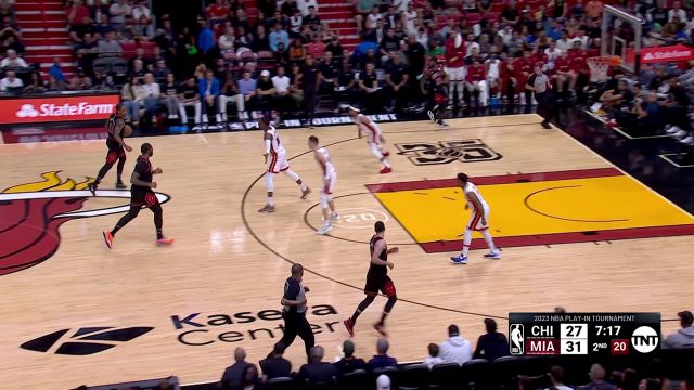 【2023年04月15日 公牛vs热火集锦】卡鲁索火热三分迫近分差 洛瑞不甘示弱予以回应打破得分荒