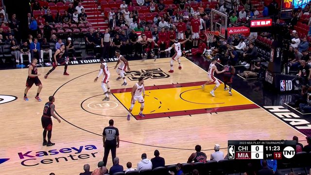 【2023年04月15日 公牛vs热火集锦】率先发威！贝弗利直杀禁区妙传卡鲁索突破上篮