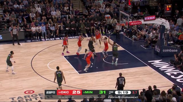 【2023年04月15日 雷霆vs森林狼集锦】雷霆95-120森林狼 唐斯28+11率队昂首挺进季后赛