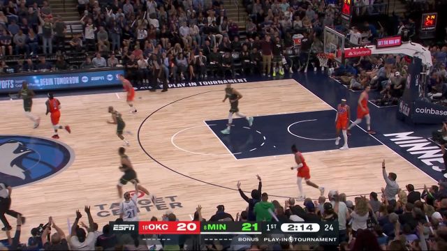 【2023年04月15日 雷霆vs森林狼集锦】真不防啊？那我投了！安德森空位底角三分稳稳命中