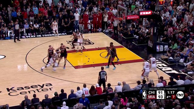 【2023年04月15日 公牛vs热火集锦】锁定本场关键先生 斯特鲁斯第七记大心脏三分锁定胜局