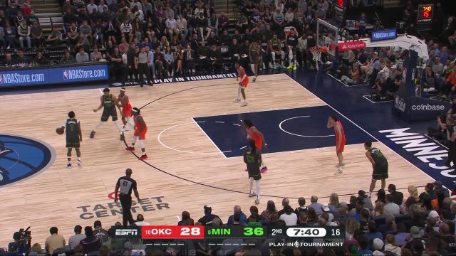 【2023年04月15日】NBA常规赛：雷霆vs森林狼第2节英文原声回放