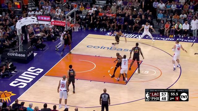 【2023年04月17日 快船vs太阳集锦】球星间的默契连线 杜兰特杀进篮下妙传布克拿下两分