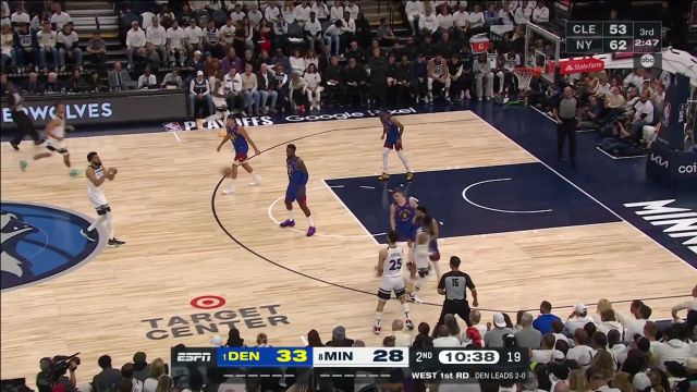 【2023年04月22日 掘金vs森林狼集锦】就是这么自信 唐斯超远三分抬手就射一箭穿心