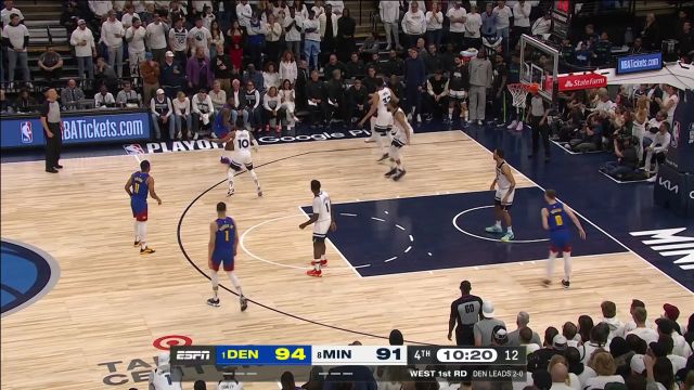 【2023年04月22日 掘金vs森林狼集锦】无惧对抗冲篮下 布劳恩与戈贝尔空中力量大比拼