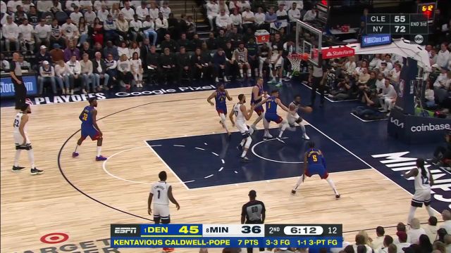 【2023年04月22日 掘金vs森林狼集锦】这流畅的配合令人眼花缭乱 森林狼不看人传球行云流水