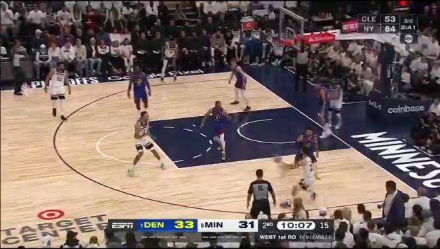 【2023年04月22日】NBA西部首轮G3：掘金vs森林狼英文原声全场回放