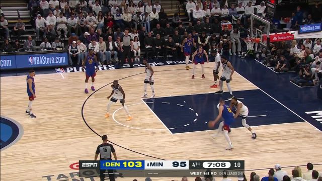 【2023年04月22日 掘金vs森林狼集锦】技术流的完胜 约老师背打戈贝尔灵动脚步完美无缺