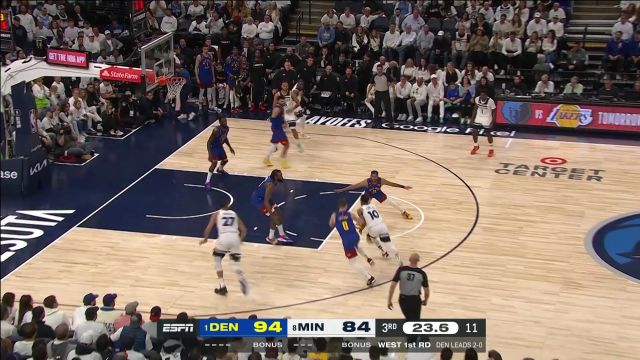 【2023年04月22日 掘金vs森林狼集锦】一寸长一寸强 戈贝尔空接背扣风骚全场