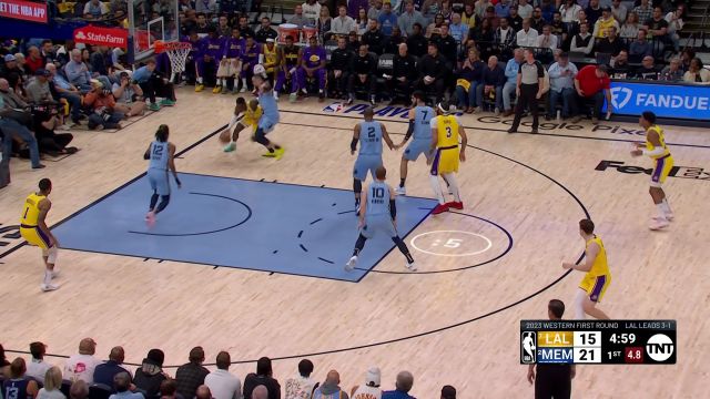 【2023年04月27日】NBA西部首轮G5：湖人vs灰熊第1节英文原声回放