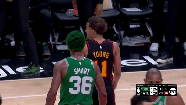 【2023年04月28日 凯尔特人vs老鹰集锦】老鹰队连续四次界外发球 其中三次砸人最后一次还失误