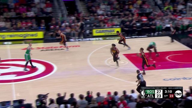 【2023年04月28日 凯尔特人vs老鹰集锦】谁还不是个射手！萨迪克贝底角三分接球就扔洞穿球网