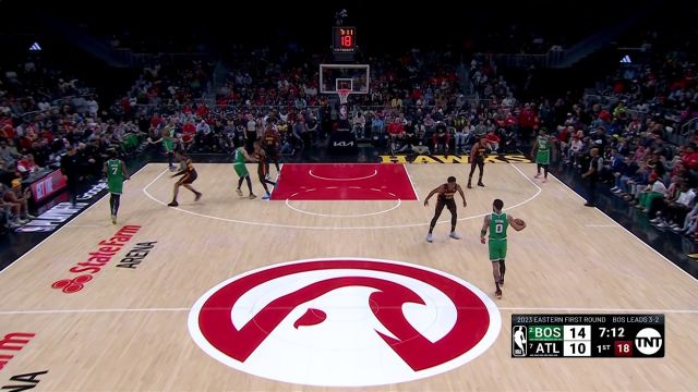 【2023年04月28日 凯尔特人vs老鹰集锦】一脚油门踩到底！塔图姆直杀腹地挂筐暴扣