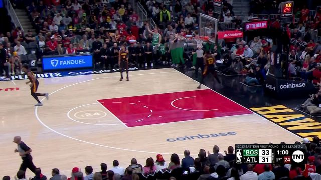 【2023年04月28日 凯尔特人vs老鹰集锦】不惧防守强硬突破 布罗格登直杀篮下单手劈扣得手