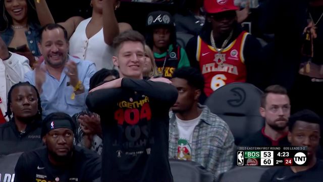 【2023年04月28日 凯尔特人vs老鹰集锦】彻底点燃球馆！特雷杨火热三分张手就有扩大领先优势