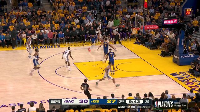 【2023年04月29日】NBA西部首轮G6：国王vs勇士第2节中文解说回放