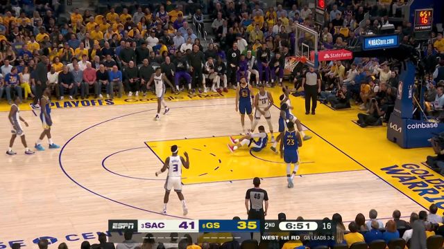 【2023年04月29日 国王vs勇士集锦】假投真传迷惑全场 福克斯假投真传连线米尔斯原地暴扣得手