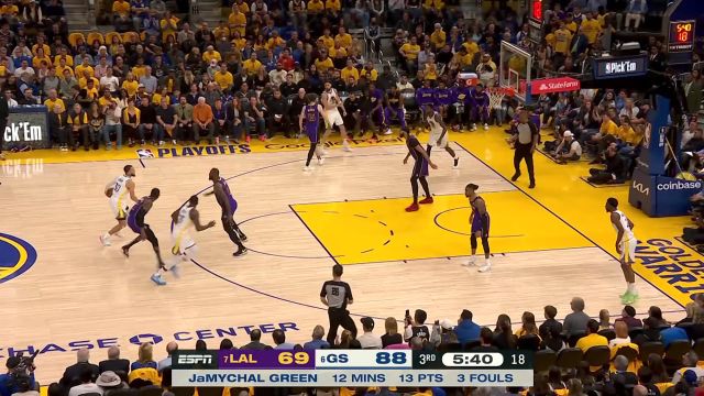 【2023年05月05日 湖人vs勇士集锦】拿好进攻接力棒 贾麦考格林内线外线予取予求