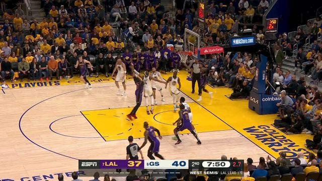 【2023年05月05日 湖人vs勇士集锦】落花有意流水无情 詹姆斯极限压哨打板三分命中杀人诛心