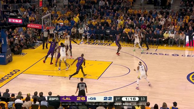 【2023年05月05日 湖人vs勇士集锦】今天强度直接拉满 詹姆斯率先发力单节8中6砍下14分