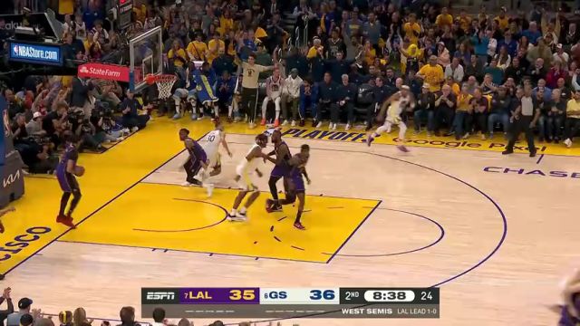 【2023年05月05日 湖人vs勇士集锦】手感丝般柔滑 库里冲击内线突破挑篮