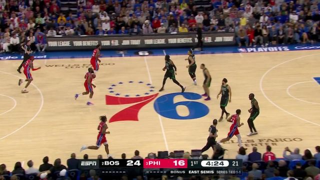 【2023年05月06日 凯尔特人vs76人集锦】禁区由我来守护！ 威廉姆斯三世连续两记封盖镇守篮下