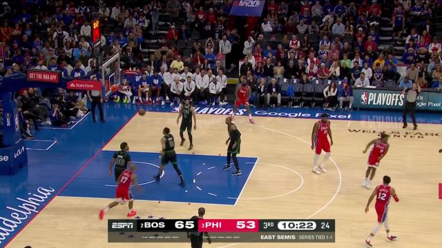 【2023年05月06日 凯尔特人vs76人集锦】还没到该放弃的时候！76人连续三记三分紧咬比分