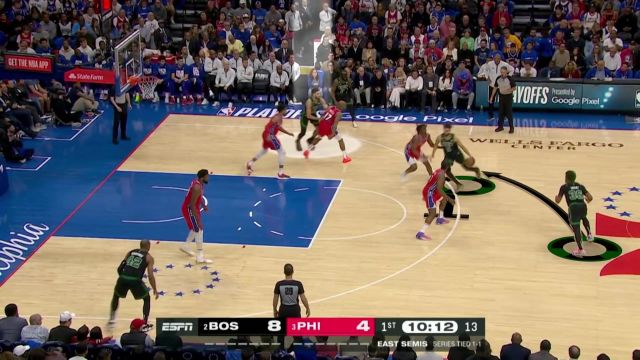 【2023年05月06日 凯尔特人vs76人集锦】杀人诛心！霍福德压哨三分命中分差拉开到十分