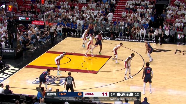 【2023年05月07日 尼克斯vs热火集锦】眼皮底下不容造次！斯图鲁斯锁定目标巴掌大帽招呼布伦森