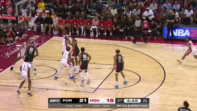 【2023年07月08日 开拓者vs火箭集锦】猛踩油门一步过 阿门汤普森一步撕裂防线打成2+1