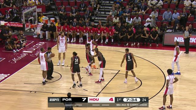 【2023年07月08日】NBA夏季联赛：开拓者vs火箭 第1节中文解说回放