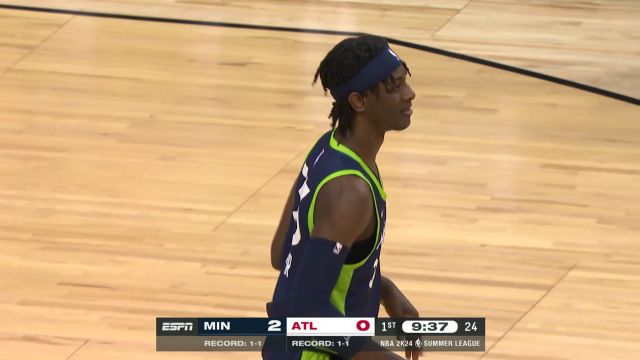 【2023年07月13日 森林狼vs老鹰集锦】率先找到自己的节奏！米勒击地助飞威廉姆斯暴扣取得开门红