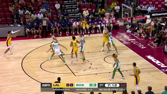 【2023年07月13日 湖人vs凯尔特人集锦】个人能力的极致表现 沃尔什里突外投接连砍下10分