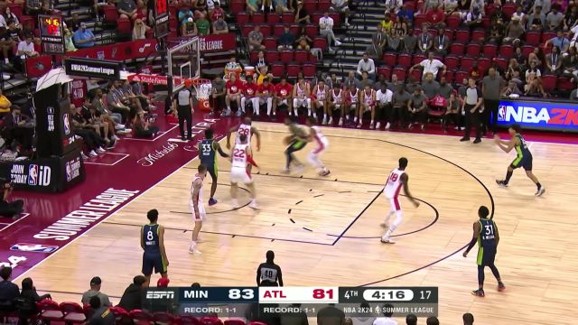 【2023年07月13日 森林狼vs老鹰集锦】森林狼93-99老鹰 马丁25+9威廉姆斯23分4篮板难救主