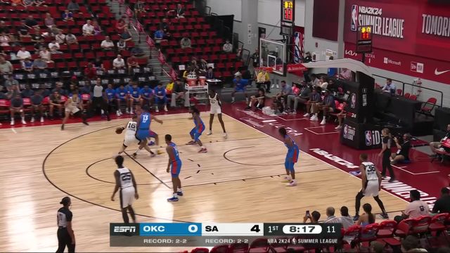 【2023年07月17日 雷霆vs马刺集锦】简单又高效 马刺队先发制人连取六分获得领先