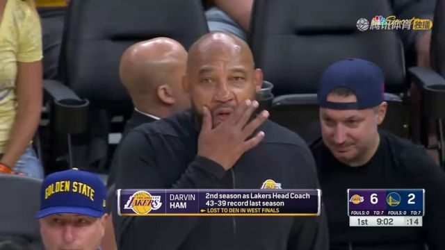 【2023年10月08日】洛杉矶湖人vs金州勇士第1节原声回放