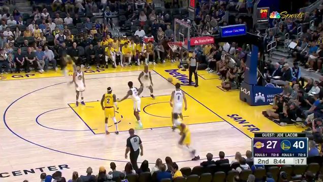 【2023年10月08日 湖人vs勇士集锦】最重要的就是自信！浓眉连续命中两记三分手感火热