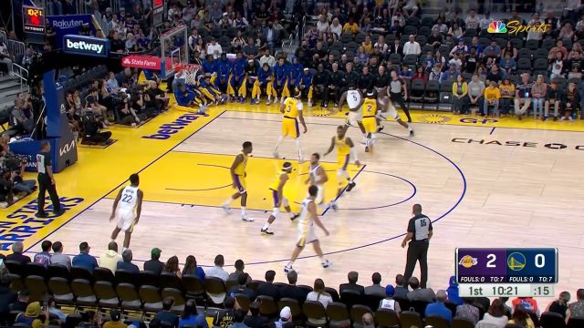 【2023年10月08日 湖人vs勇士集锦】手拿把攥！保罗拿手急停干拔 为勇士首开记录