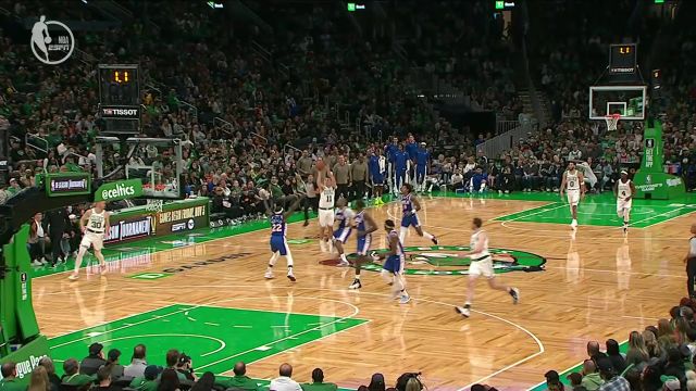 【2023年10月09日 76人vs凯尔特人集锦】运气也是实力的一部分！普里查德超远三分出手打成3+1