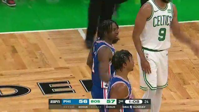 【2023年10月09日】76人vs凯尔特人第2节英文原声回放