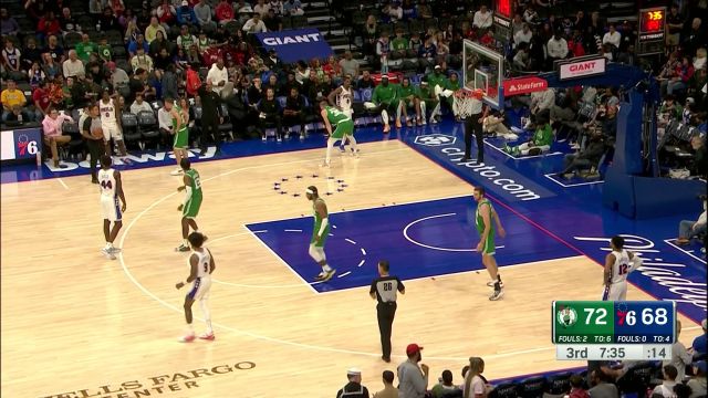 【2023年10月12日 凯尔特人vs76人集锦】空配连线美如画！里德精准制导乌布雷顺势起飞空接暴扣