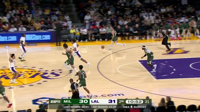 【2023年10月16日 雄鹿vs湖人集锦】篮下有我不用愁！海耶斯镇守篮下无情大帽波蒂斯的突破扣篮