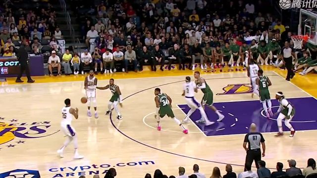 【2023年10月16日 雄鹿vs湖人集锦】NBA：攻防一体！字母哥大帽八村垒快攻