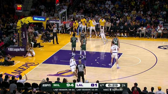 【2023年10月16日】NBA季前赛：雄鹿vs湖人英文原声全场回放