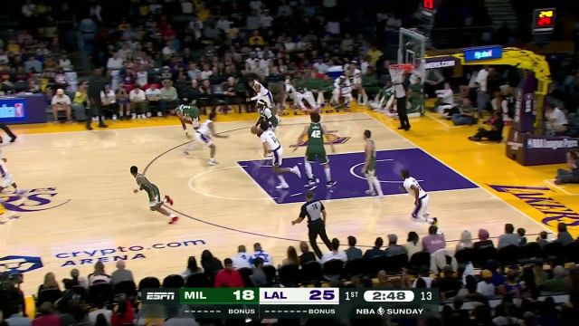 【2023年10月16日 雄鹿vs湖人集锦】最好的进攻就是防守！马洪-博尚大帽克里斯蒂随后妙传佩恩上篮轻取2分